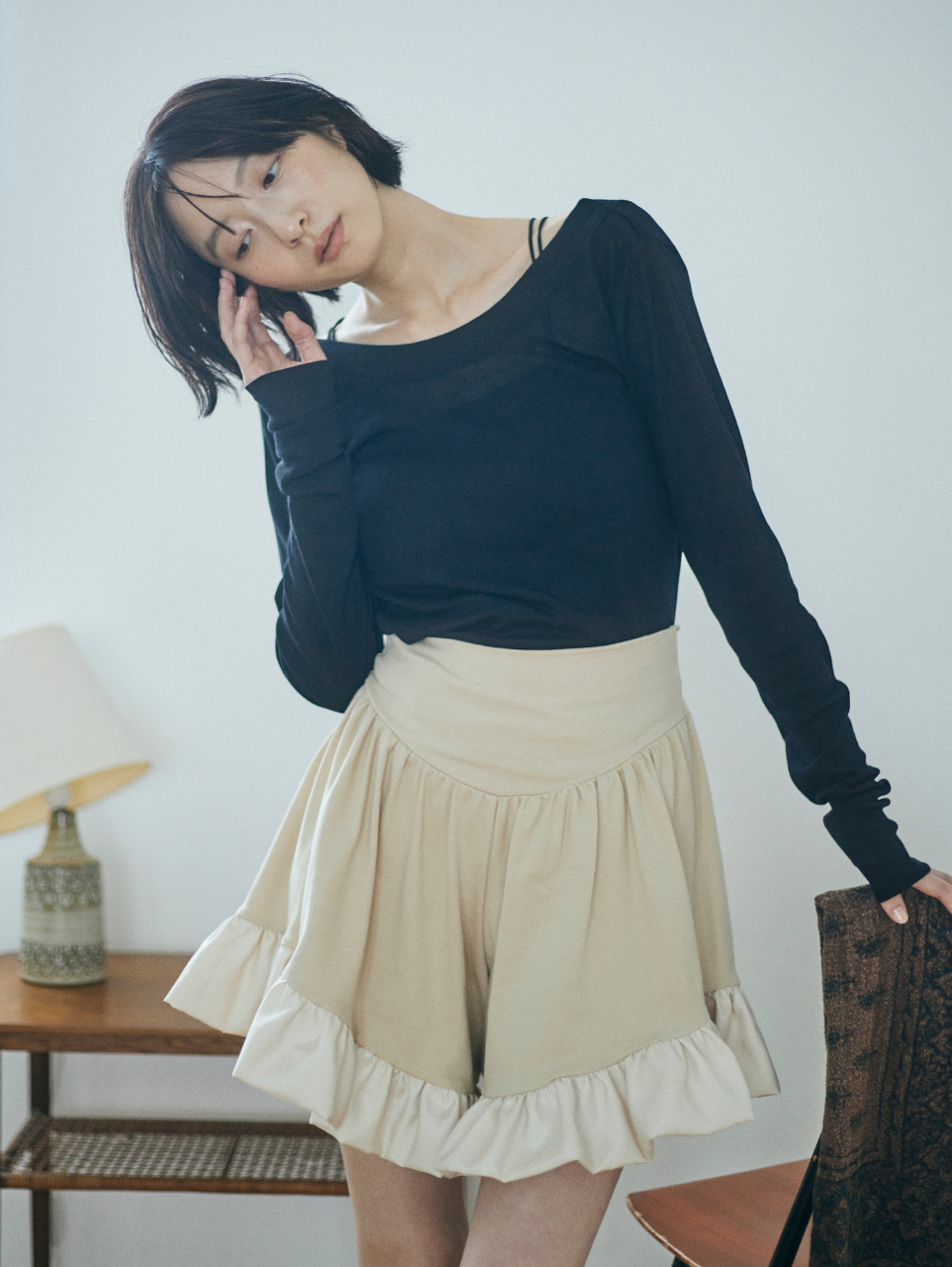 RIB WRAP LOUNGE PERIOD SHORTS