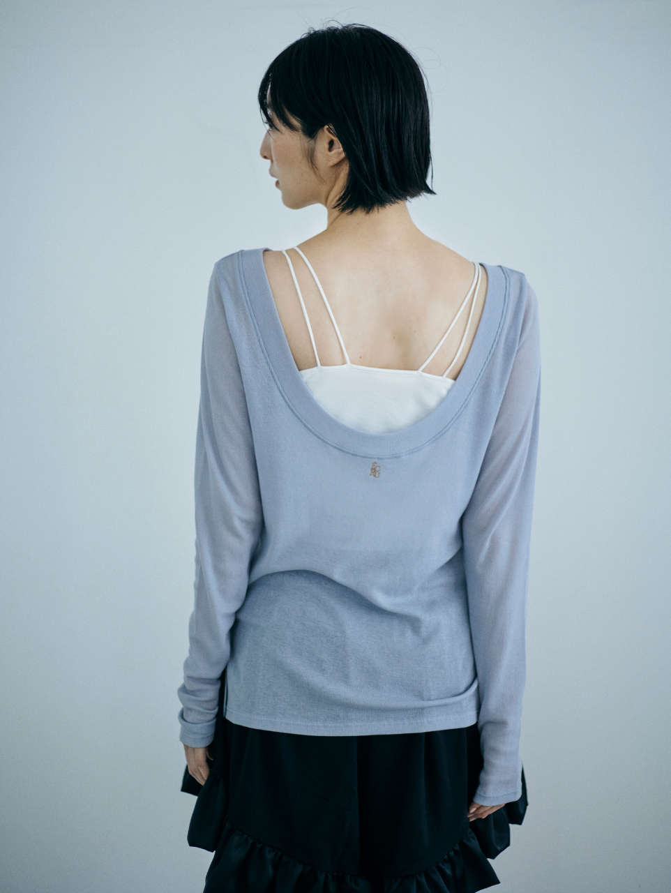 OPEN BACK SHEER LOUNGE TOP