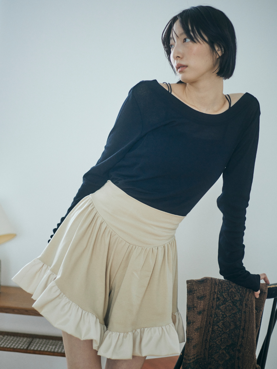 OPEN BACK SHEER LOUNGE TOP