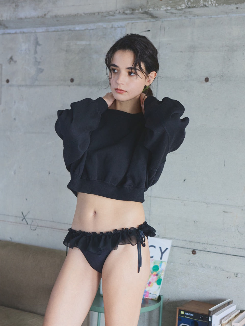 FRILLED SHEER PERIOD SHORTS