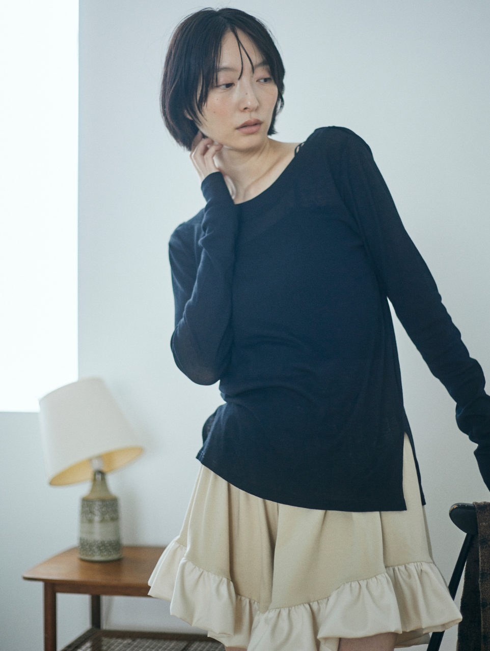 OPEN BACK SHEER LOUNGE TOP
