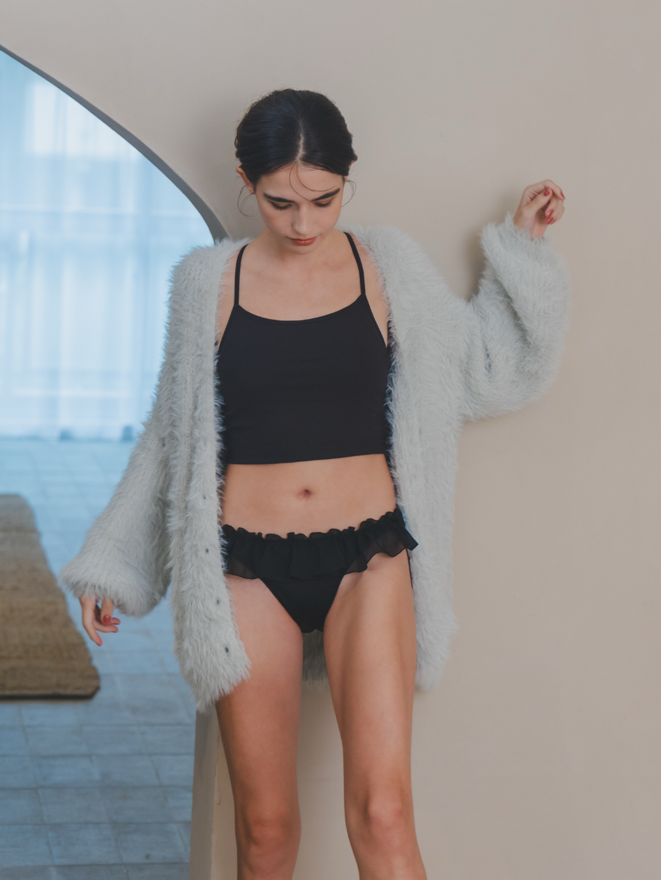 FRILLED SHEER PERIOD SHORTS
