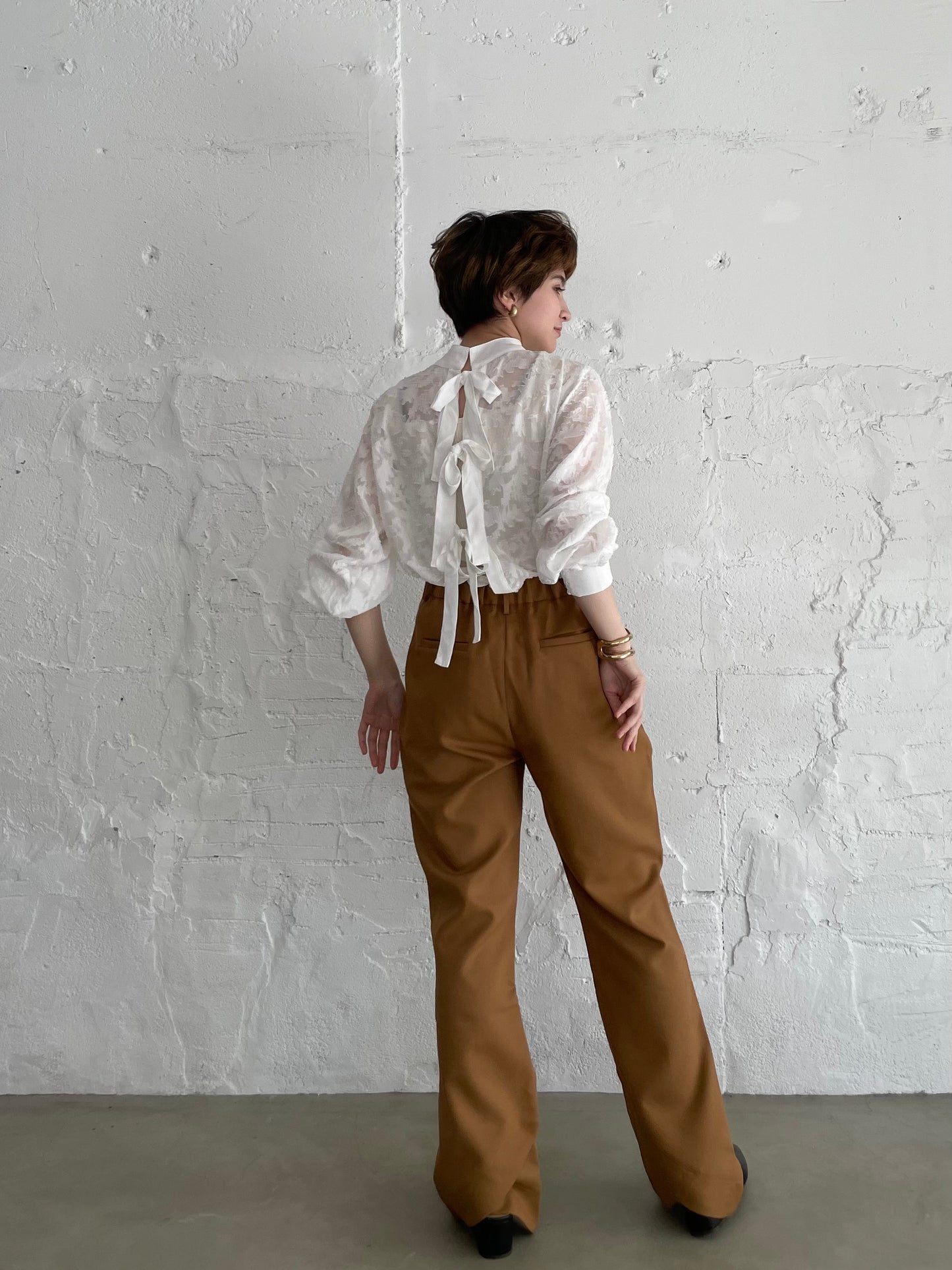 SCALLOP SLIT FLARE PANTS