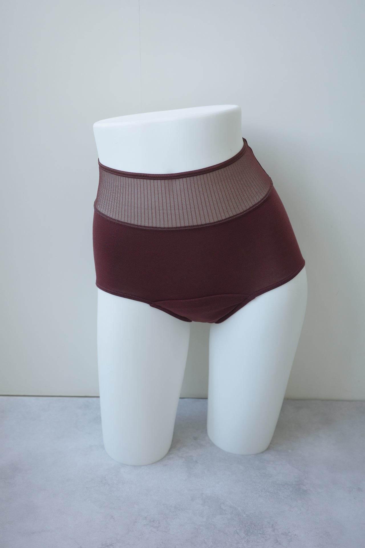 〈2026AW〉SHEER NET STRIPE PERIOD SHORTS