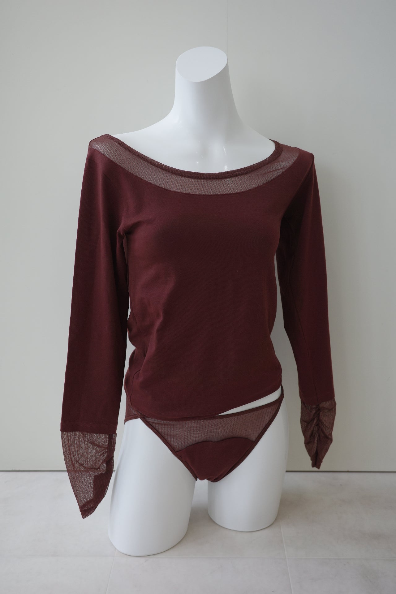 〈2026AW〉SHEER STRIPE LAYERED LOUNGE TOP