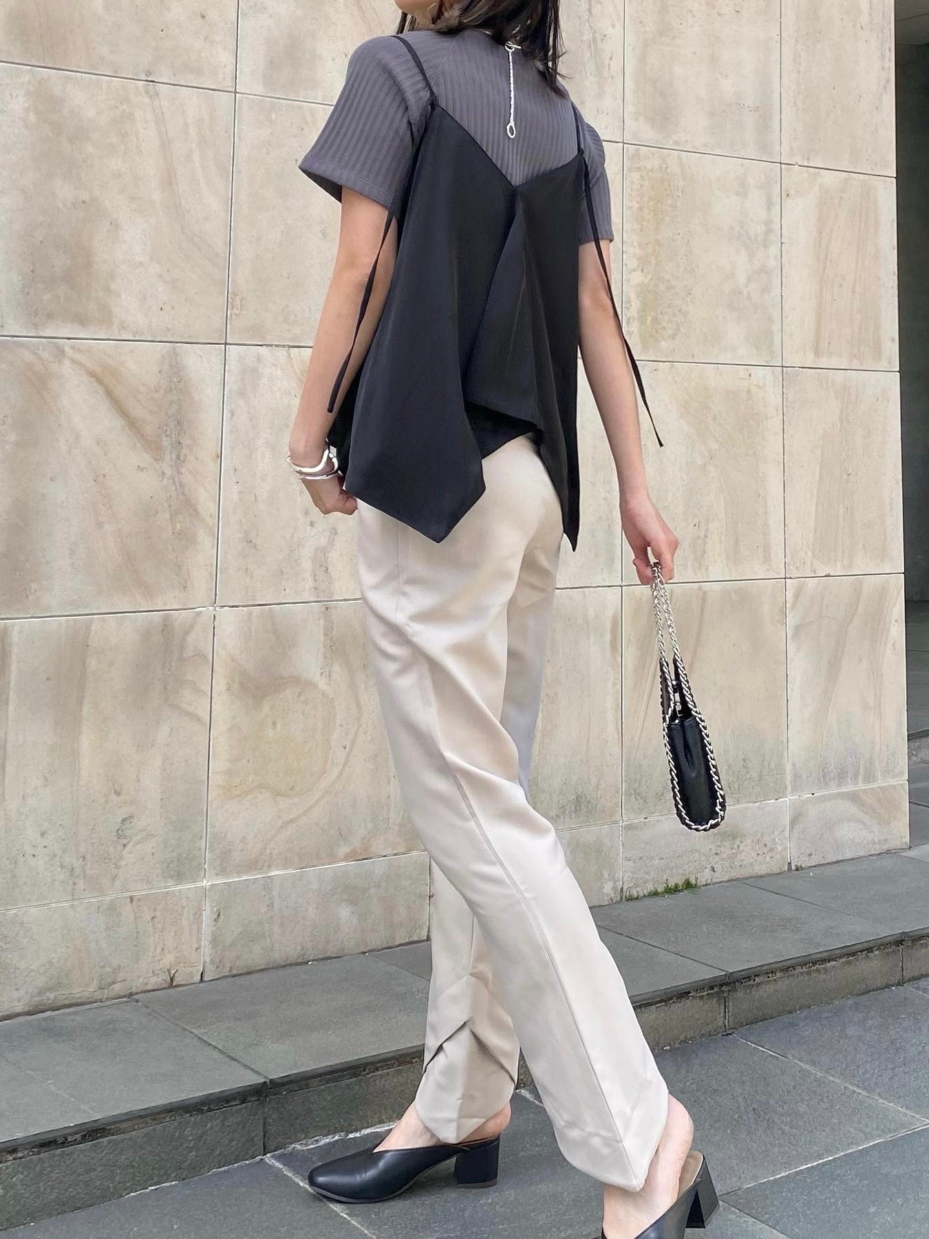 SCALLOP SLIT FLARE PANTS