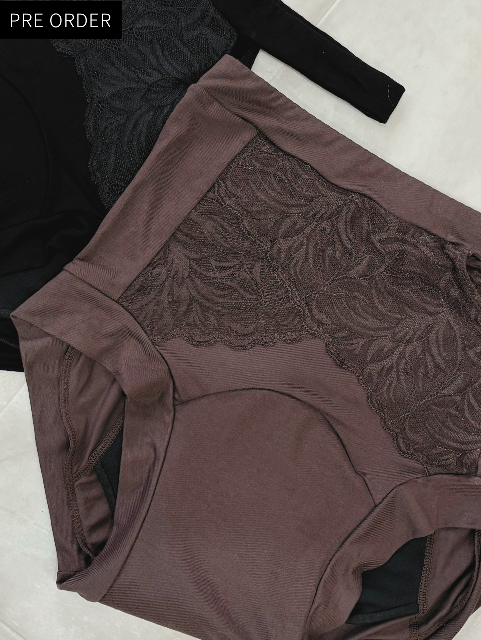 【PRE ORDER】LACE CUTOUT PERIOD SHORTS