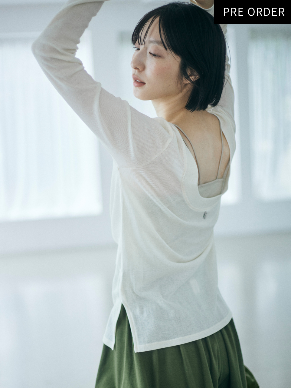 OPEN BACK SHEER LOUNGE TOP