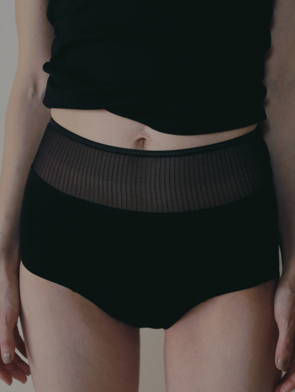 〈PRE ORDER〉SHEER NET STRIPE PERIOD SHORTS
