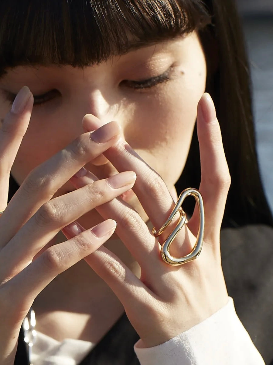 【SPECIAL PRICE】Nuance line triangle Ring